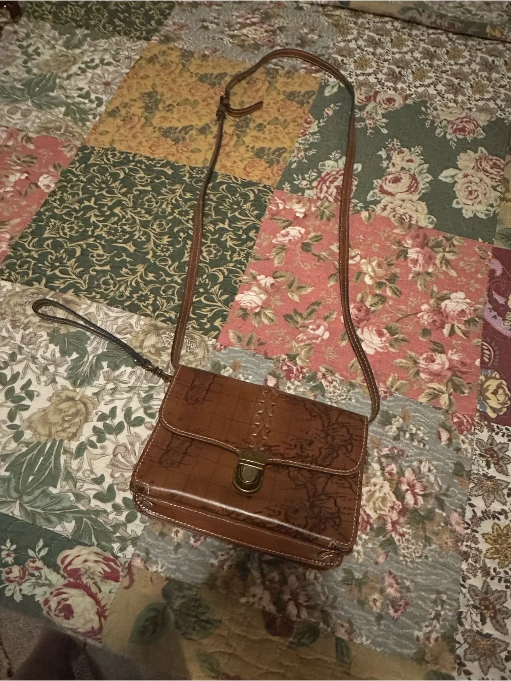Patricia Nash Leather Crossbody (attached wallet)
